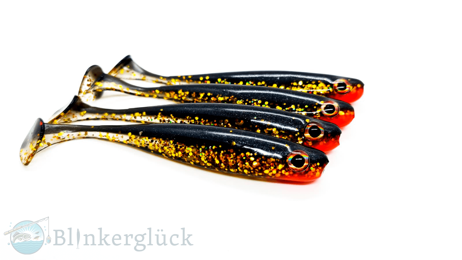 Blinkerglück Glücksjäger – Black Gold Shad (7,5 cm | 10 cm | 12,5 cm)