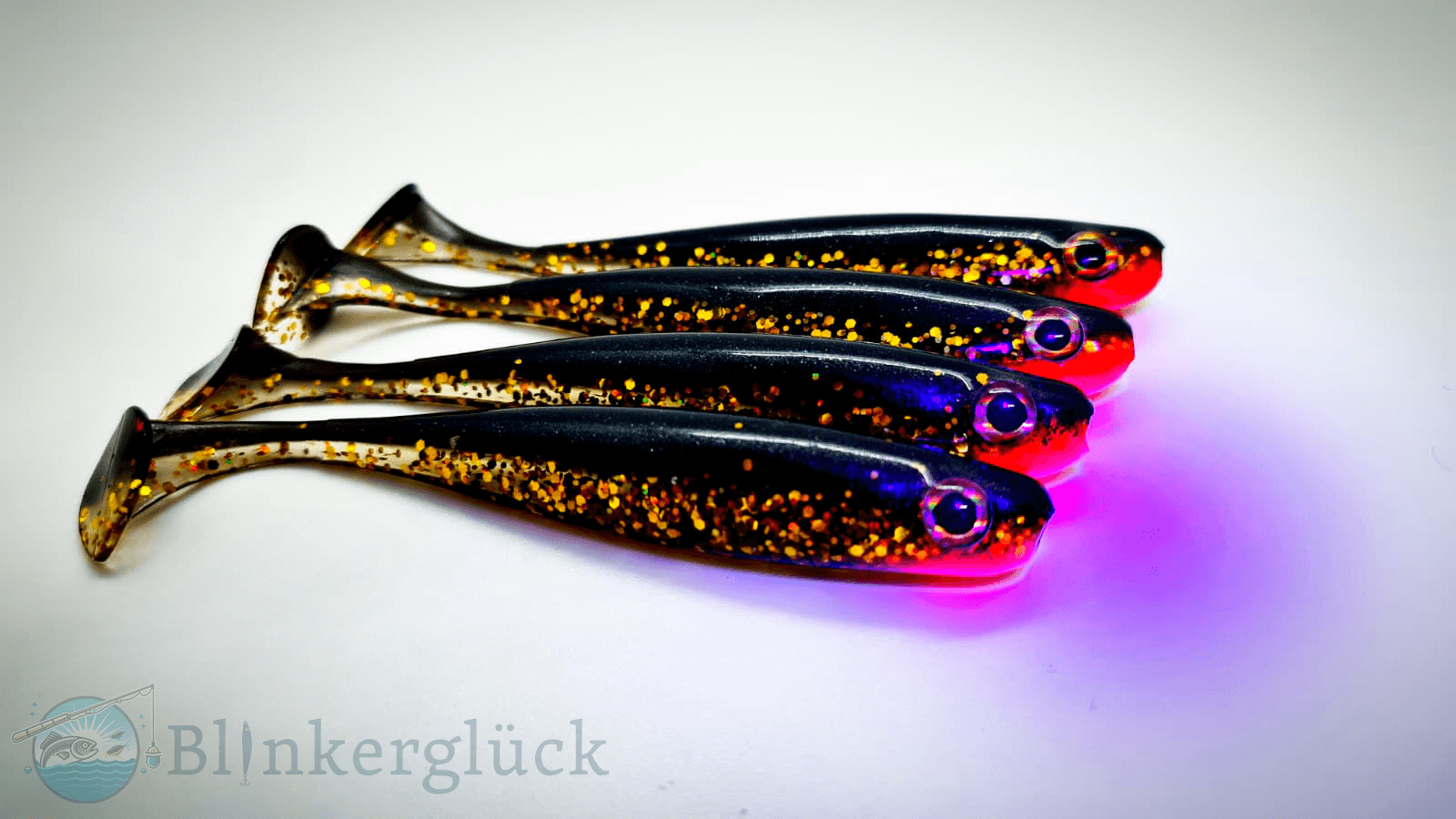 Blinkerglück Glücksjäger – Black Gold Shad (7,5 cm | 10 cm | 12,5 cm)