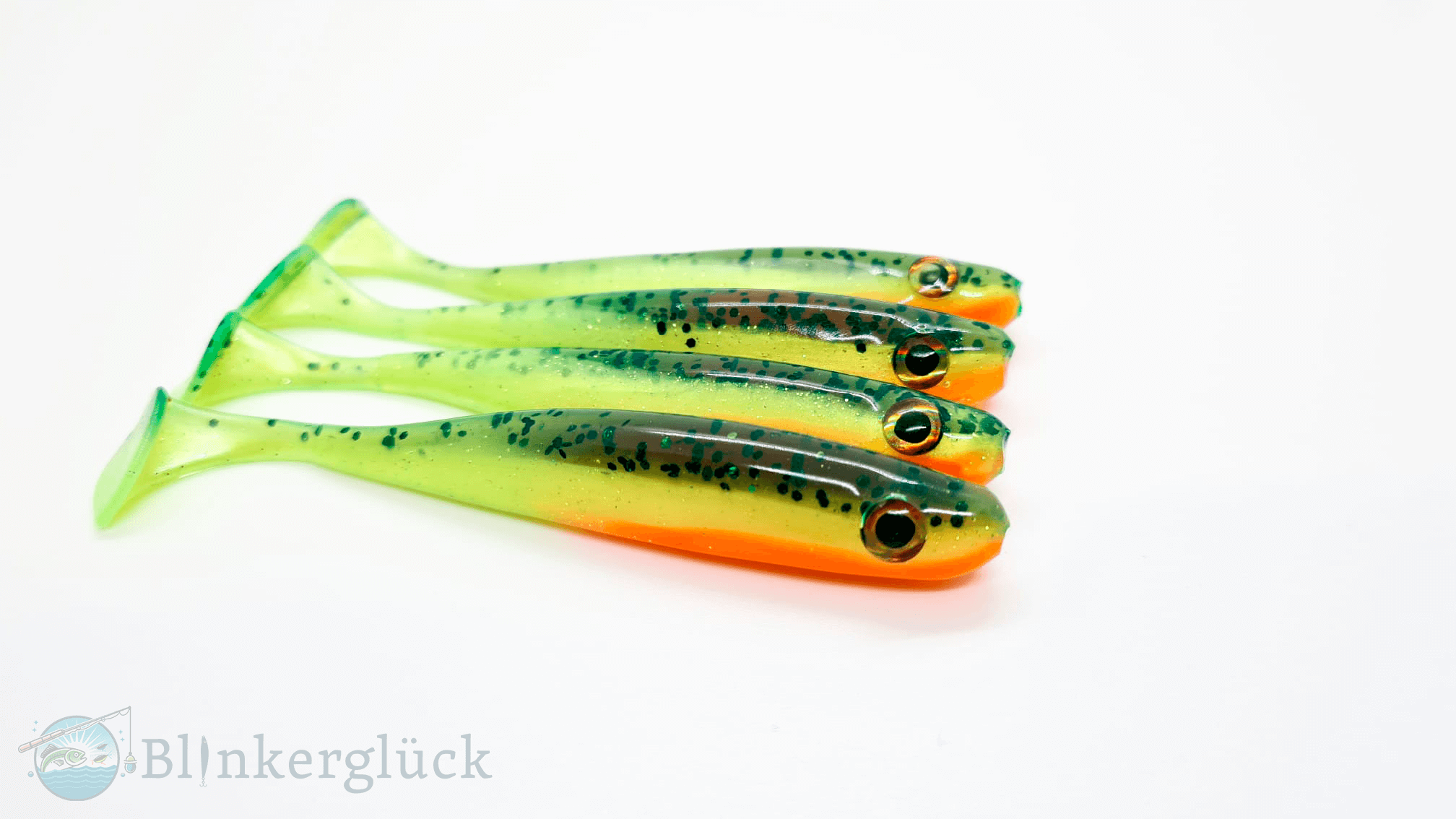 Blinkerglück Glücksjäger – Fire Tiger Shad (7,5 cm | 10 cm | 12,5 cm)