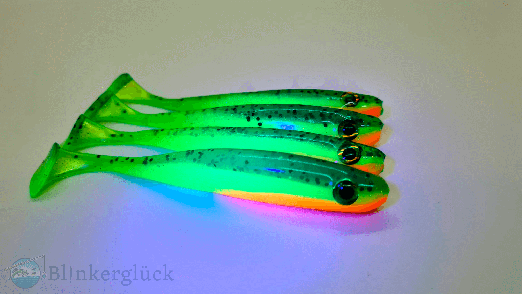 Blinkerglück Glücksjäger – Fire Tiger Shad (7,5 cm | 10 cm | 12,5 cm)