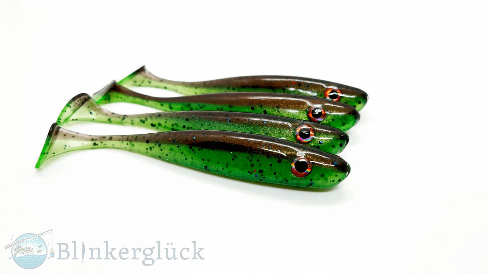 Blinkerglück Glücksjäger – Green Pumpkin Shad (7,5 cm | 10 cm | 12,5 cm)