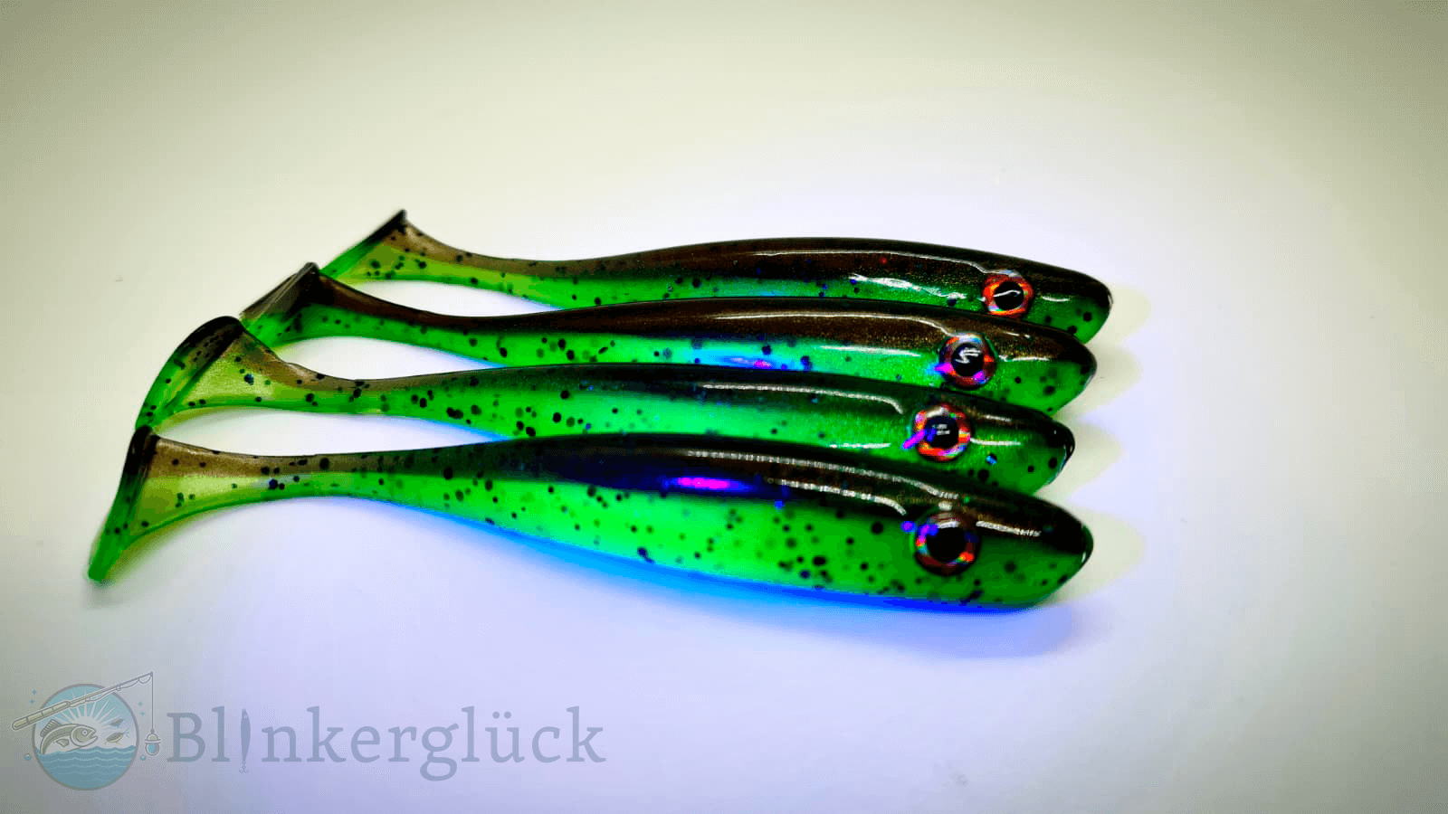 Blinkerglück Glücksjäger – Green Pumpkin Shad (7,5 cm | 10 cm | 12,5 cm)