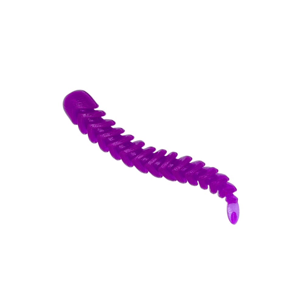 Blinkerglück Ribworm 7 cm – UV Purple Flash