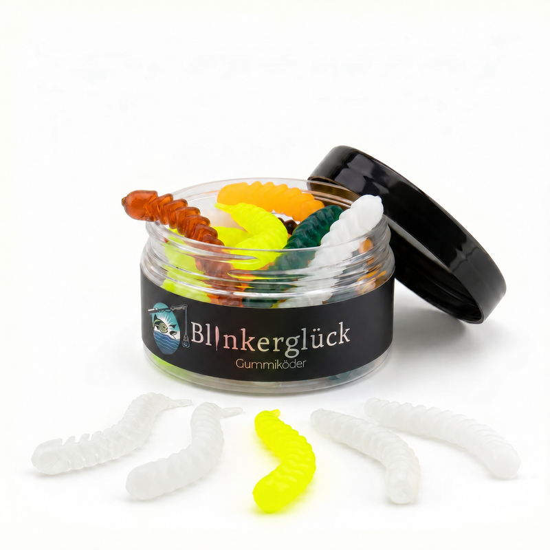 Laden Sie das Bild in Galerie -Viewer, Ribworm 6,5 cm – Einzelfarbe "Chartreuse UV" (RWC03)

