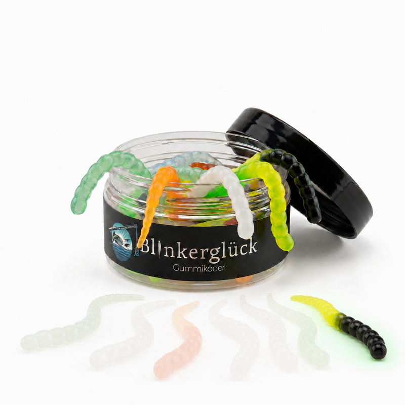 Laden Sie das Bild in Galerie -Viewer, Segworm 8 cm – Einzelfarbe "Black Chartreuse UV" (SWC06)
