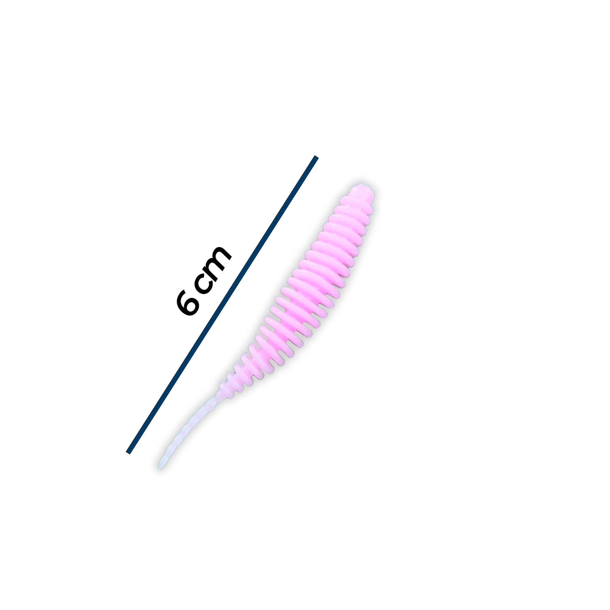 Blinkerglück Troutworm 6 cm – 18 Stück Softworm im Tiegel (versch. Aromen)