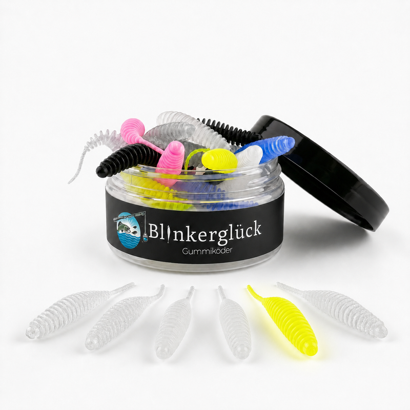 Laden Sie das Bild in Galerie -Viewer, Troutworm 6 cm – Einzelfarbe "Yellow UV" (TWC05) in versch. Aromen
