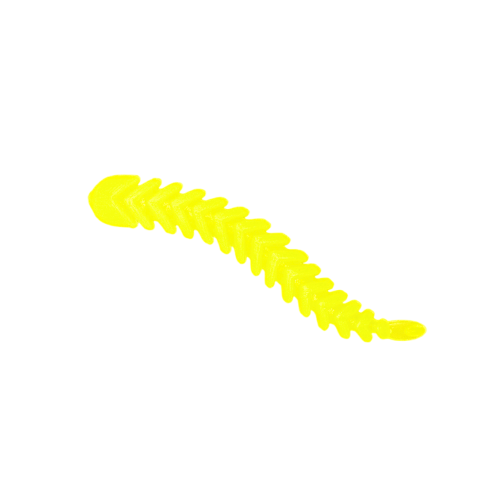 Blinkerglück Ribworm 7 cm – UV Shock Yellow