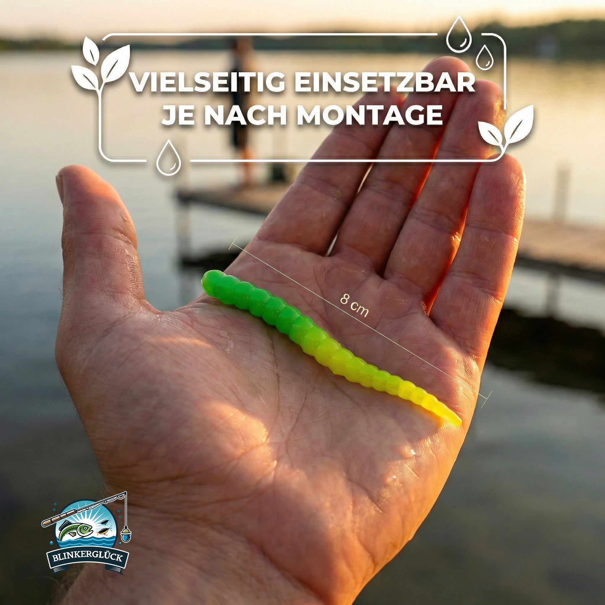 Segworm 8 cm – 12 Stück Farbmix 1 (SWM1)
